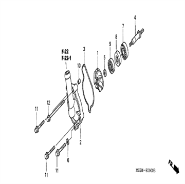 Gasket waterpump cover , Honda, 19226-MEB-670